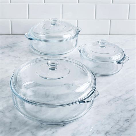 Libbey Baker's Basics Glass Casserole Combo - Set of 6 (Clear ...