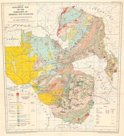 Provisional Geological Map of the Federation of Rhodesia and Nyasaland ...