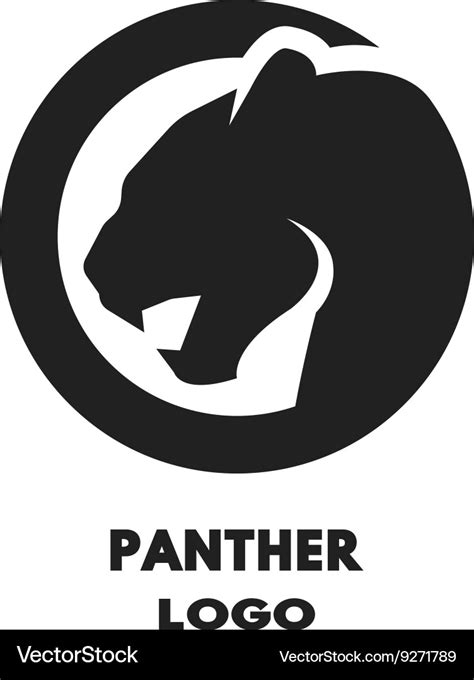 Silhouette of the panther logo Royalty Free Vector Image