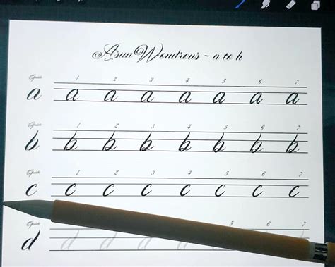 Copperplate Calligraphy Alphabet Practice Sheet PDF | Etsy