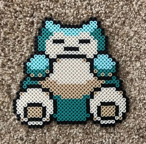 Snorlax Perler Bead in 2021 | Perler bead pokemon patterns, Perler bead ...