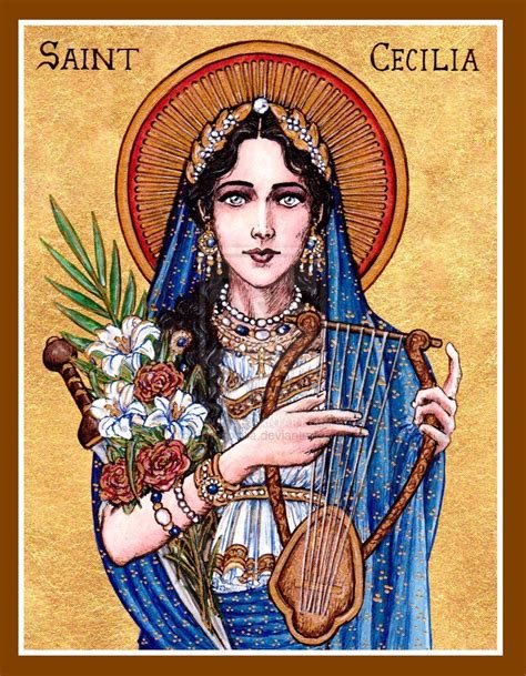 St. Cecilia icon by Theophilia on deviantART | Catholic saints ...