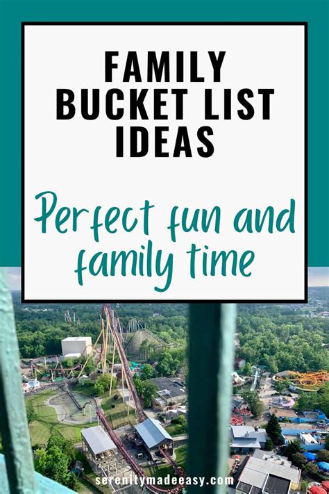 Family bucket list experiences to make the best memories - Serenity ...