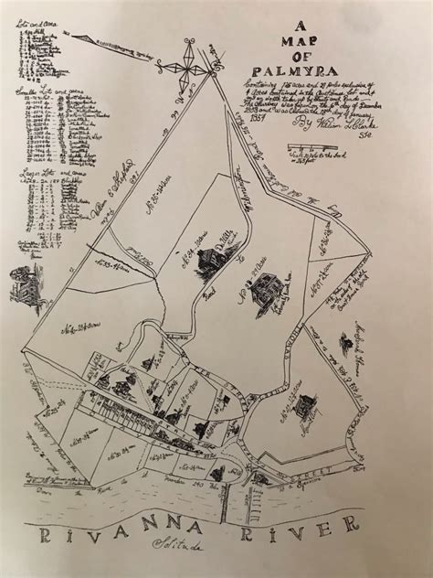 1854 hand drawn map of Palmyra – Fluvanna History