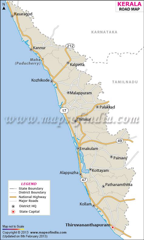 Road Map Of Kerala District Wise / Maps Kerala State Disaster ...