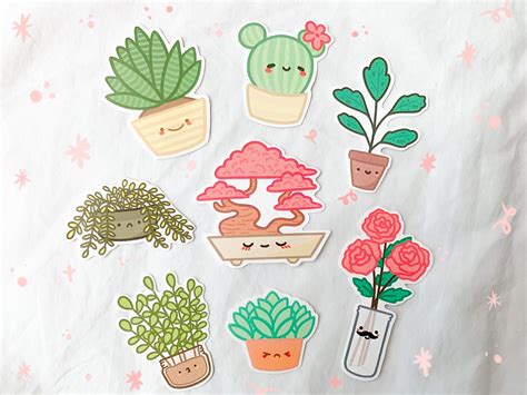 Plants stickers PRINTABLES | Etsy | Sticker design, Printable stickers ...