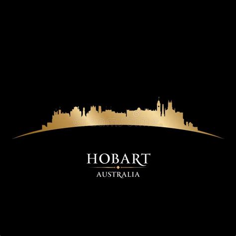 Hobart Australia City Skyline Vector Silhouette Stock Vector - Illustration of corporate, office ...