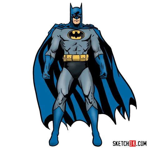 Learn How to Draw Batman in His Classic Grey Suit in 18 Steps