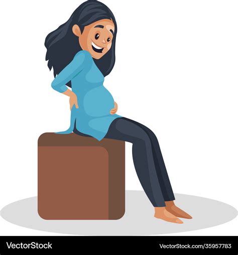 Pregnant woman cartoon Royalty Free Vector Image