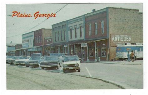 Plains, Georgia, Early View of Main Street | Sumter county, Main street ...