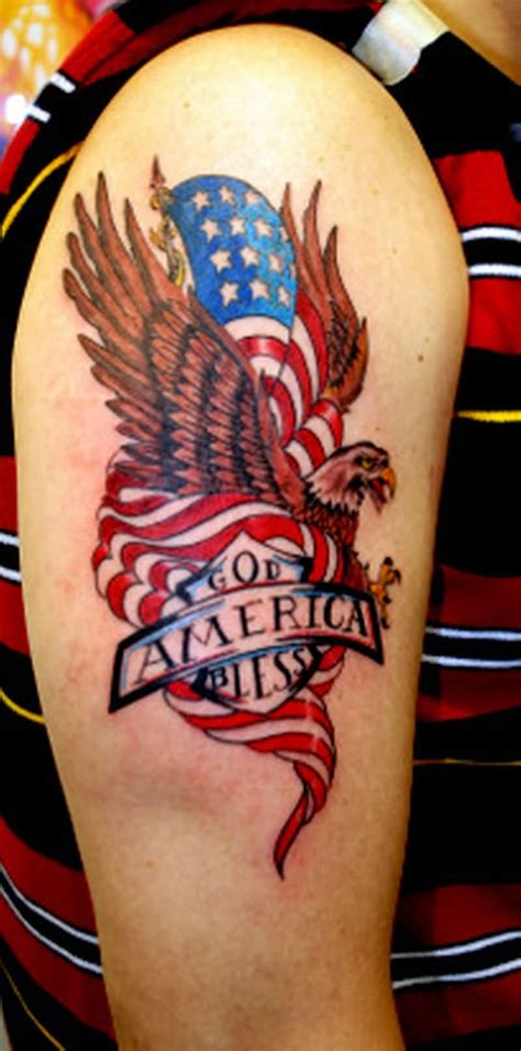 95+ Bald Eagle With American Flag Tattoos & Designs With Meanings
