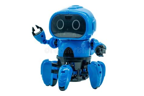 Toy model of a blue robot stock image. Image of innovation - 176840955