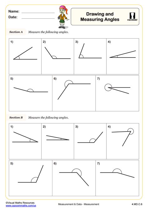 Drawing and Measuring Angles | Fun and Engaging 4th Grade PDF Worksheets