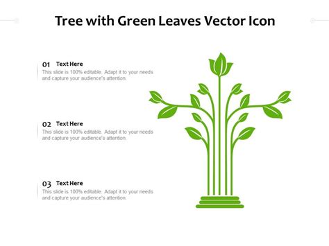 Tree With Green Leaves Vector Icon Ppt PowerPoint Presentation Gallery Icons PDF