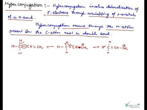 Hyperconjugation, Hyperconjugation Examples - YouTube