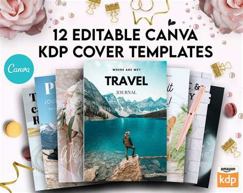 Editable Book Cover Template Bundle: 12 Stunning KDP Cover Templates