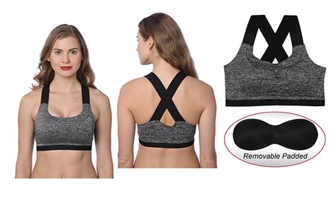 Wholesale Sports Bras with Removable Pad - M/L/XL - Black