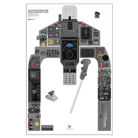 CafePress - T-38C Cockpit Training Poster - 23"x35" Poster On Heavy Semi-gloss Paper on Galleon ...