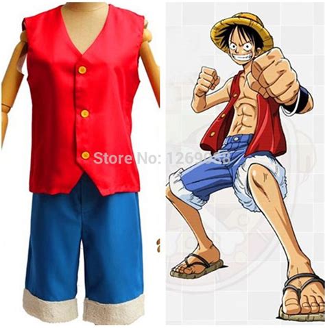 One Piece Luffy Cosplay Costume Monkey D Luffy 1st Generation Unisex ...