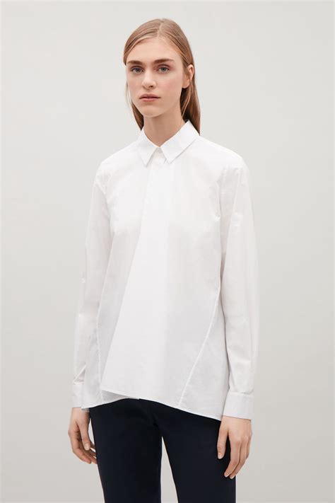 Cos Shirt With Front Drape - White 12 | Cos shirt, Clothes for women, Womens shirts