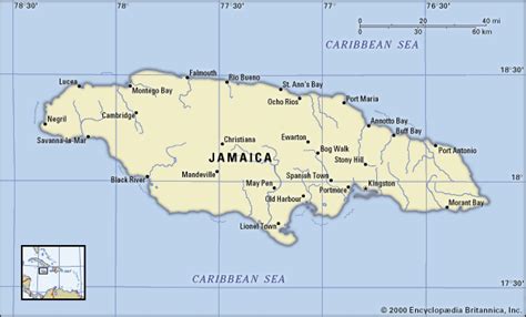 Map of Jamaica - A Detailed Jamaican Map To Guide You Unesco World Heritage Site, World Heritage ...