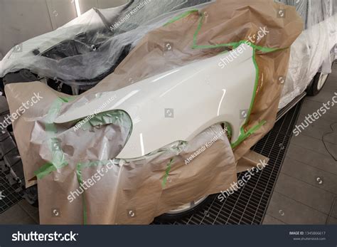 Painting Car Body Parts Drivers White Stock Photo 1345866617 | Shutterstock