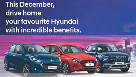 Hyundai December 2021 Discounts And Offers In India