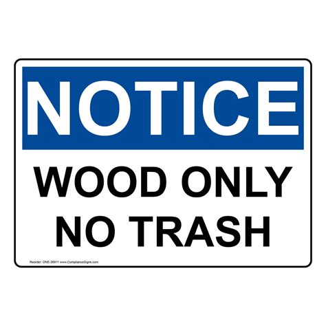 OSHA Wood Products Only Sign ONE-36912