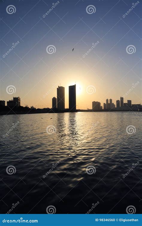 Bahrain Skyline during Sunset Stock Photo - Image of arabian, east ...