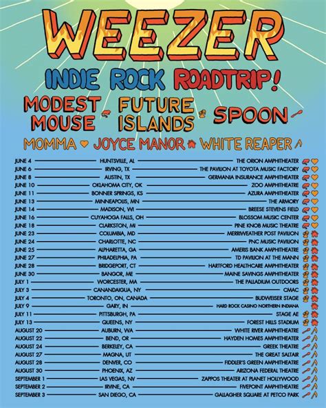 Weezer Announces Indie Rock Road Trip Tour with Modest Mouse, Future ...