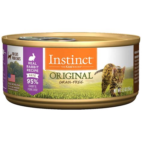 Instinct Original Grain-Free Pate Real Rabbit Recipe Wet Cat Food, 5.5 ...