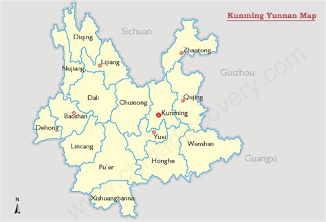 Kunming Map: Map of Kunming China & Kunming Attractions