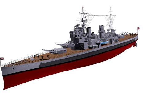 3D model battleship King George V – WW2 Weapons