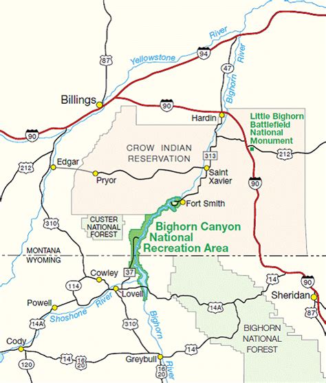 Bighorn Mountains Map