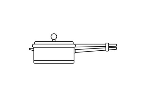 New saucepan icon, outline style