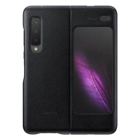 Official Samsung Galaxy Fold 5G Genuine Leather Cover Case - Black