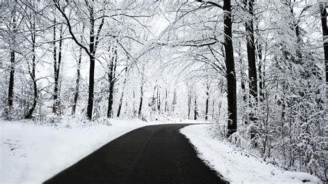 Snowy road wallpaper | other | Wallpaper Better