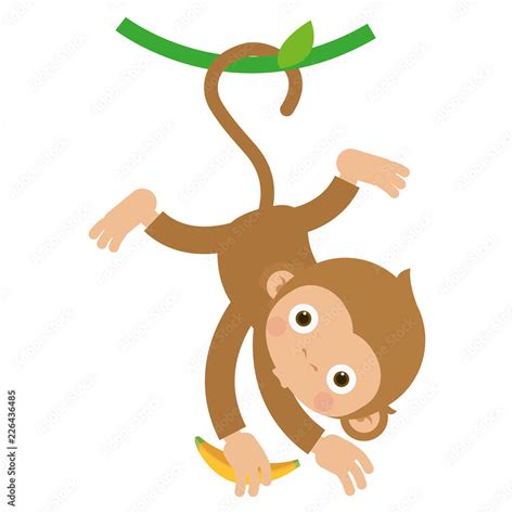 Monkey In A Tree Cartoon