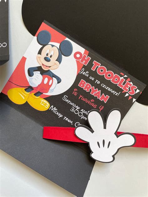 Mickey Mouse Invitations Mickey Party Supplies Mickey Party - Etsy