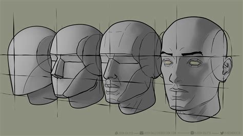 Planes of the Head, from Andrew Loomis Method (Sculpted in Zbrush ...