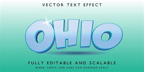 Premium Vector | Editable text ohio effect