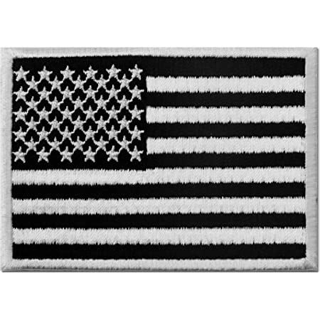 Anley Tactical USA Flag Patches (2 Pack) FORWARD & REVERSED - 2"x 3" Black & Gray American Flag ...