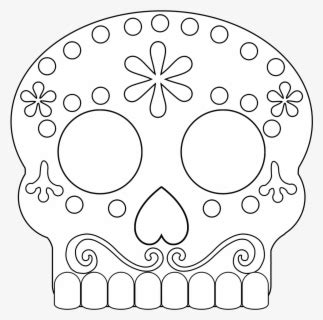 Printable Sugar Skull Mask Template , Free Transparent Clipart - ClipartKey