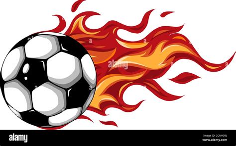 Flaming Soccer Ball Drawing
