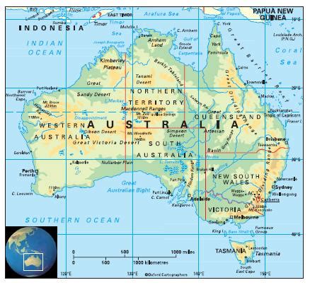 Capricorn Australiamap - Map Of Australia Tropic Of Capricorn ...