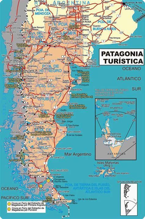 Hay tantos caminos por andar...: Rutas de la Patagonia (mapa)