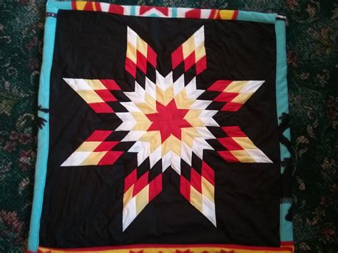 Native American star quilts Lakota Sioux Baby Black | Etsy