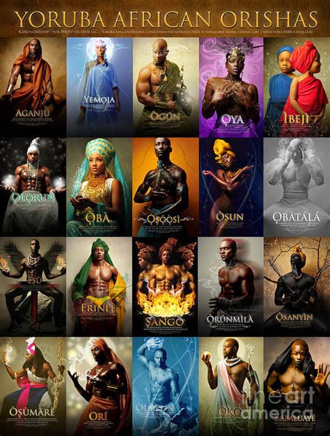 Yoruba African Orishas Poster Art Print by James C Lewis