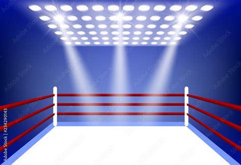 Cartoon Boxing Ring Background