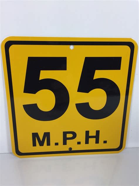 Speed Limit 55 MPH Metal Caution Street Sign 6x6 - Etsy